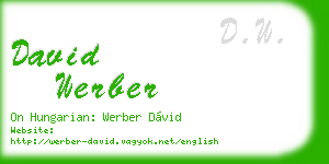 david werber business card